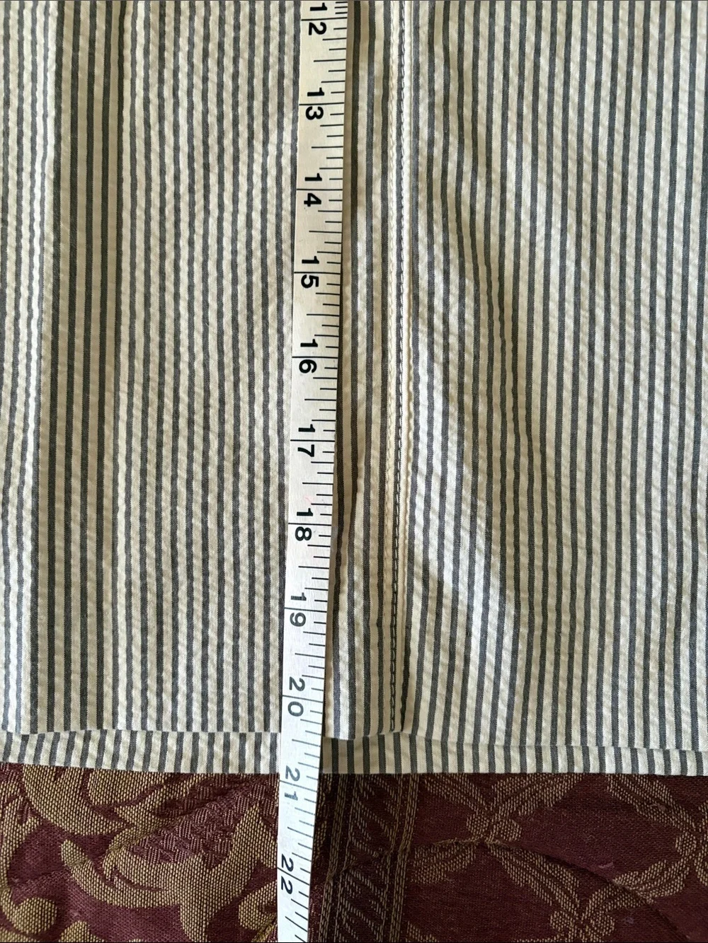 J. Crew White and Gray Stripes Seersucker pencil Skirt NWOT Size 6